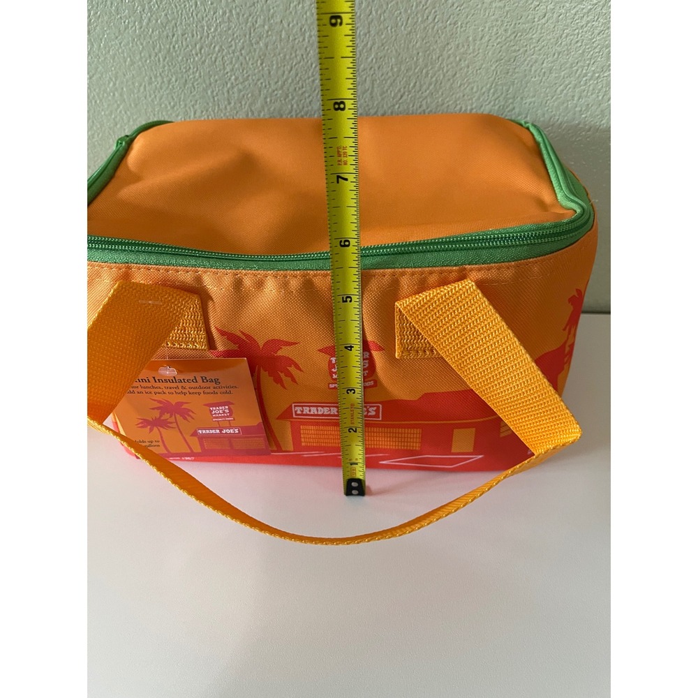 Trader Joe's Insulated Mini Lunch Bag Orange Green Palm Tree Collection 2026 - Picture 10 of 12